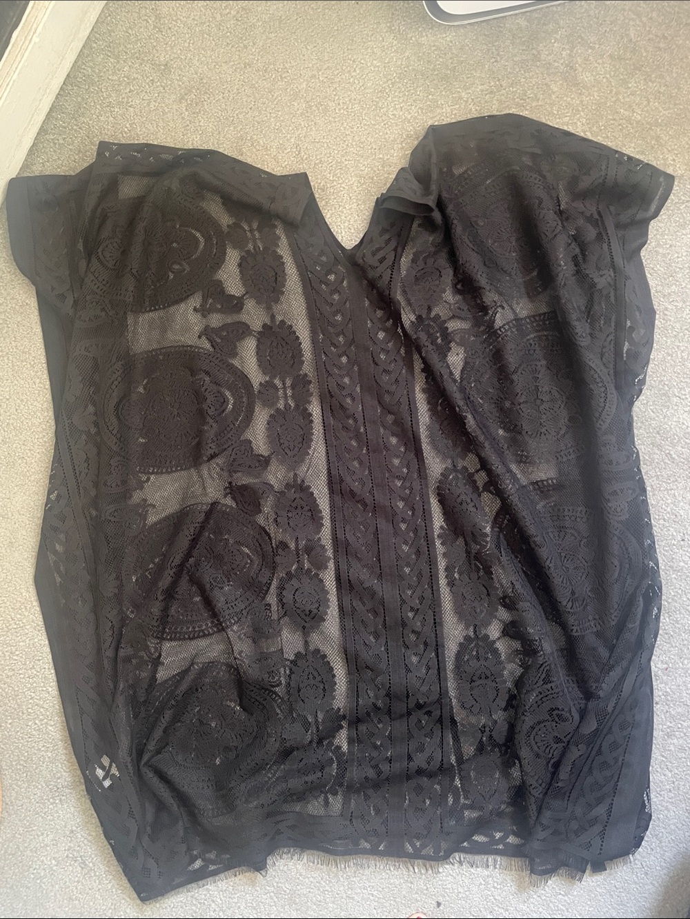 Swim cover up Black Sheer Lace